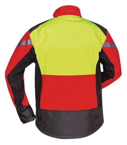Waldarbeiter-Softshelljacke ESCHE Gr.L rot/gelb/schwarz ELYSEE