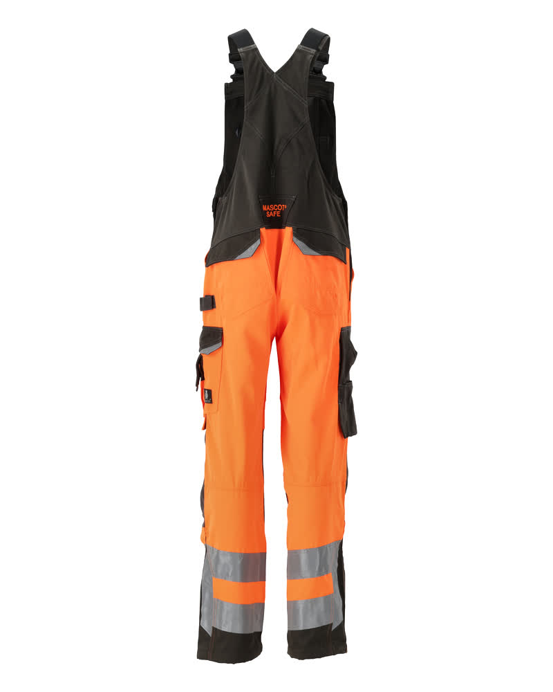 Latzhose mit Knietaschen SAFE SUPREME Hi-vis Orange/Dunkelanthrazit 82C52