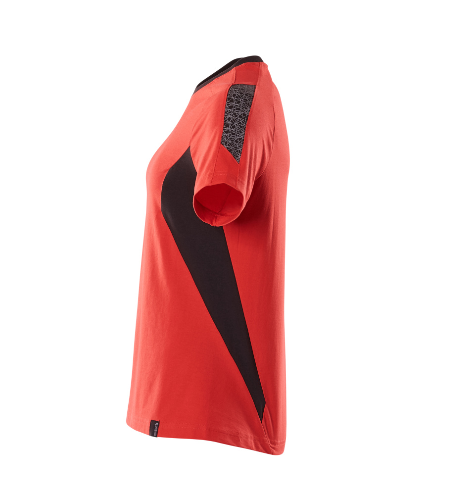 Damen-Passform T-Shirt ACCELERATE Verkehrsrot/Schwarz 4XLONE
