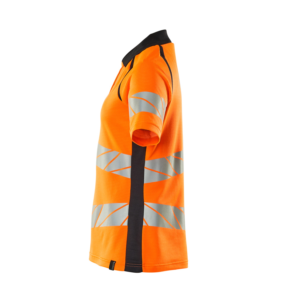Damen-Passform Polo-Shirt ACCELERATE SAFE Hi-vis Orange/Schwarzblau L  ONE