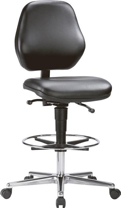 Arbeitsdrehstuhl Basic Kontaktrückenlehne Kunstlederpolster schwarz 650-910 mm BIMOS