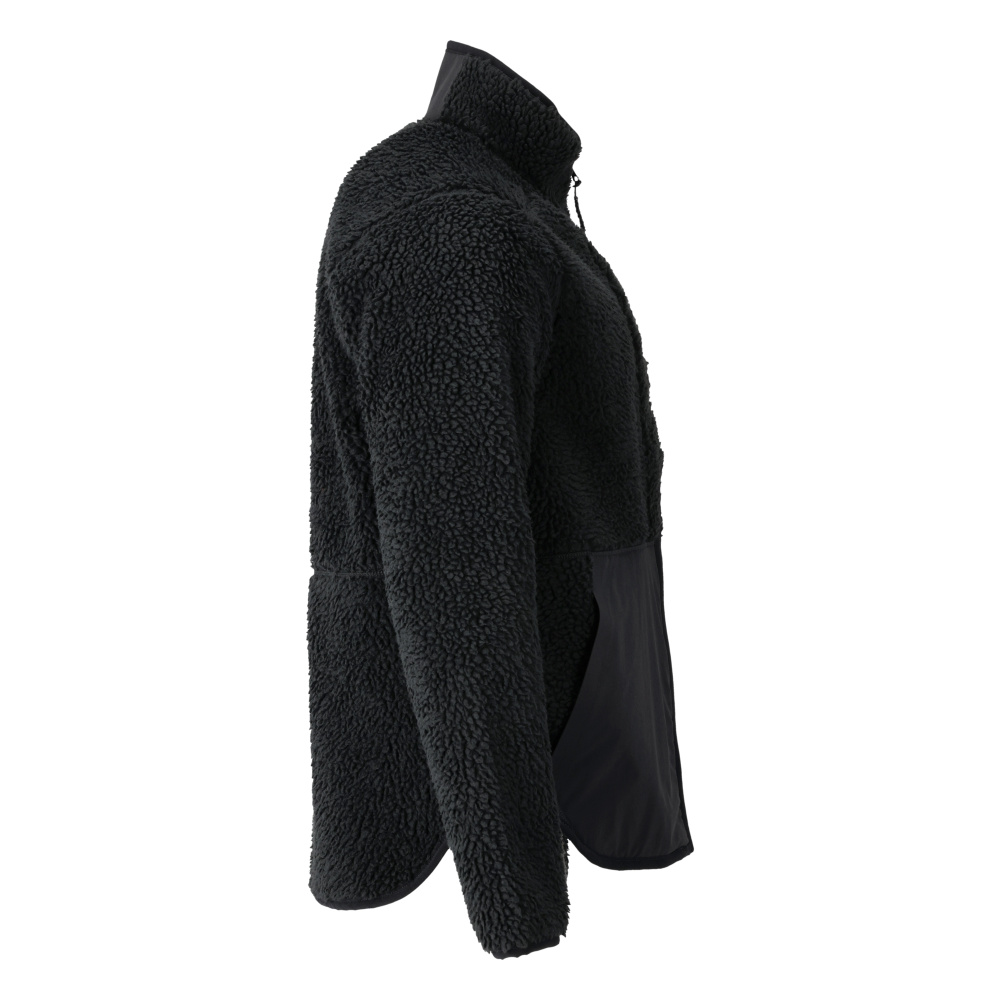 Faserpelz Jacke mit Reißverschluss CUSTOMIZED Schwarz XL