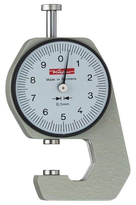 Taschendickenmessgerät K 15 0-10 mm Ablesung 0,1 mm plan 6,35 mm KÄFER