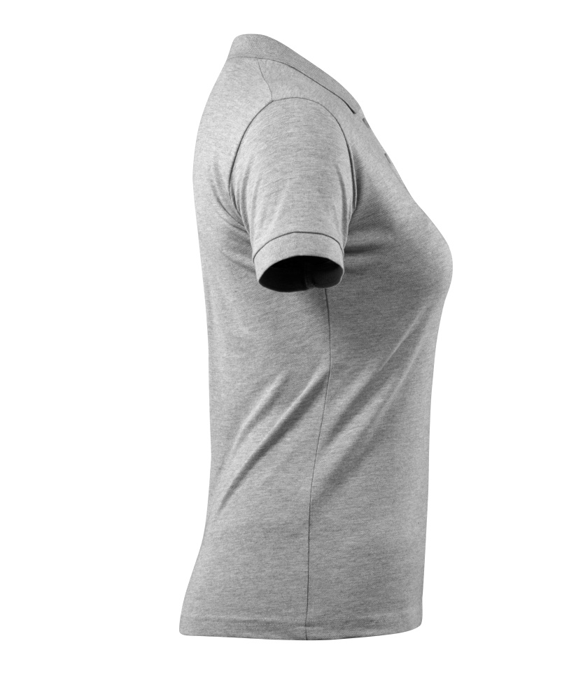 Damen-Passform Polo-Shirt CROSSOVER Grau-meliert L