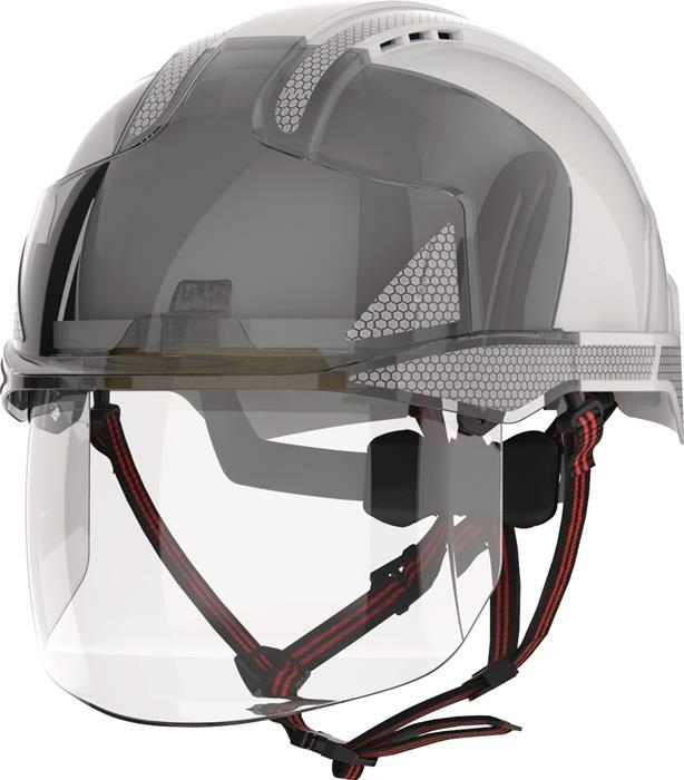 Industriekletterhelm EVO® VISTAshield® Dualswitch™ EN 397, EN 50365, EN 12492 weiß/rauch
