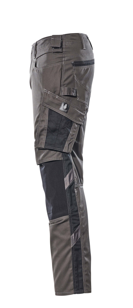 Hose mit Knietaschen UNIQUE Dunkelanthrazit/Schwarz 82C48