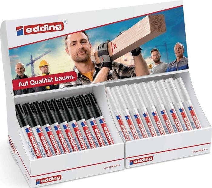 Permanent-/Lackmarker Display schwarz/weiß Strichbreite e-3000: 1,5-3, e-750: 2-4 mm Rundspitze nachfüllbar EDDING