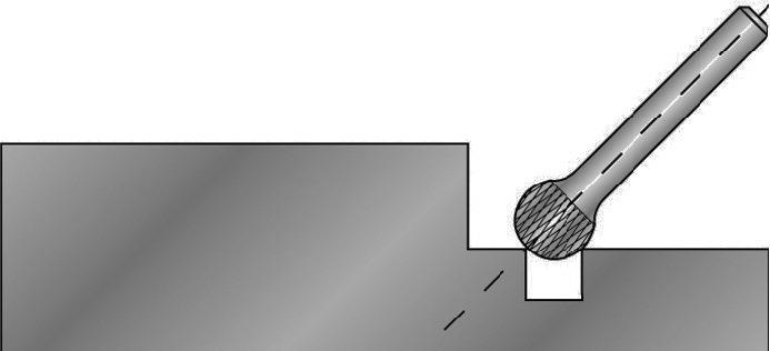 Frässtift Verzahnung KVZ 4 10 mm 9 mm 49 mm 6 mm