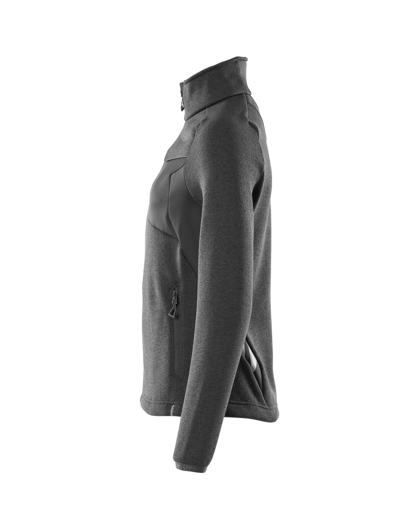 Damen-Passform Strickpullover mit Reißverschluss ACCELERATE Schwarz S