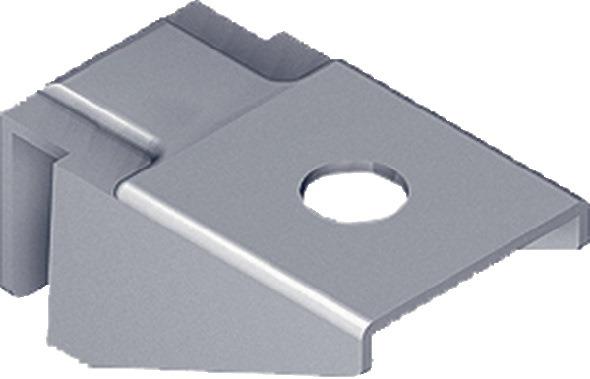 Aufsteckhalter 11604 Ausführung einseitig Stahl vernickelt ALFER ELEMENT SYSTEM