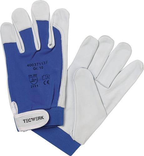 Handschuhe Donau Gr.10 natur/blau EN 388 PSA II TECWERK