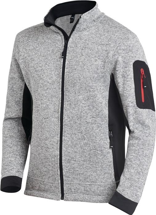 Strick Fleecejacke CHRISTOPH grau/schwarz L