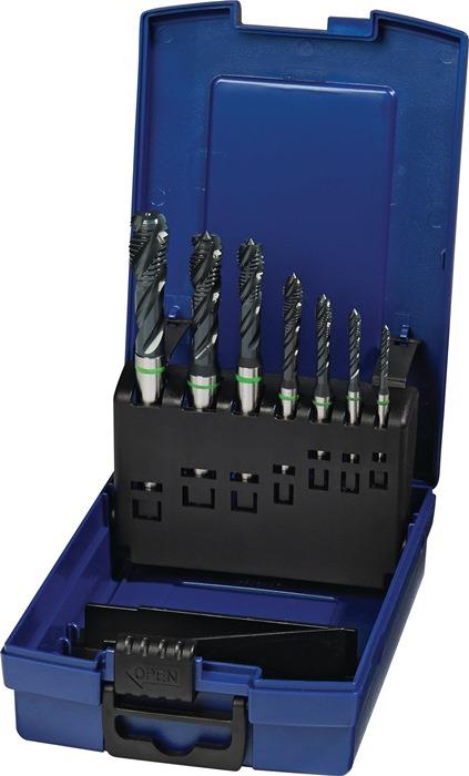 Maschinengewindebohrersatz M3-M12 HSS-Co vap. Kunststoffkassette PROMAT Form C 40° RSP für Sacklochgewinde C