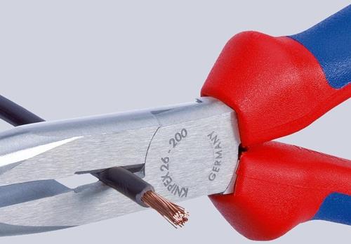 Flachrundzange L.200mm pol.ger.Ku.-Überzug KNIPEX