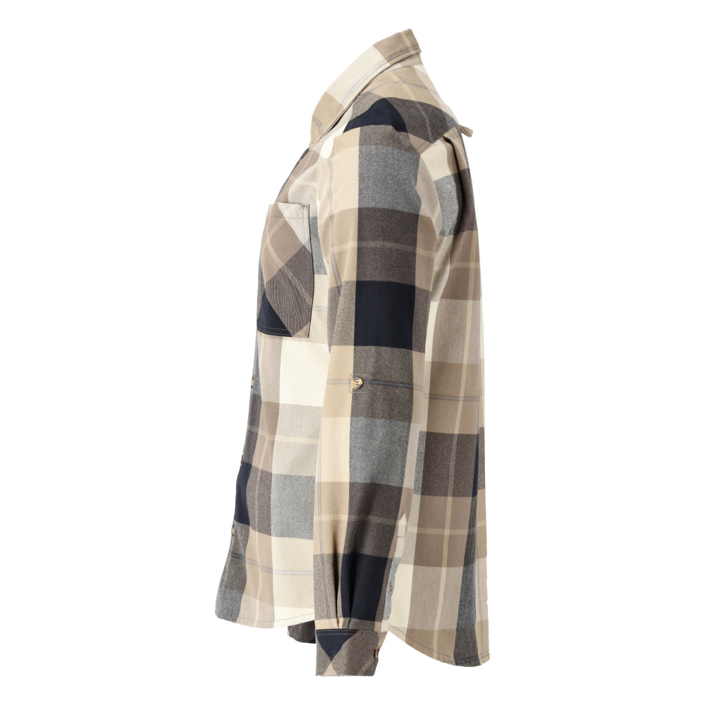 Hemd CUSTOMIZED Dunkel Sandbeige-kariert 3XL