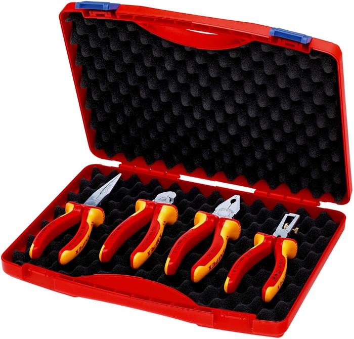 Zangensatz Kompakt-Box Inhalt 4-teilig VDE Kunststoffkoffer KNIPEX