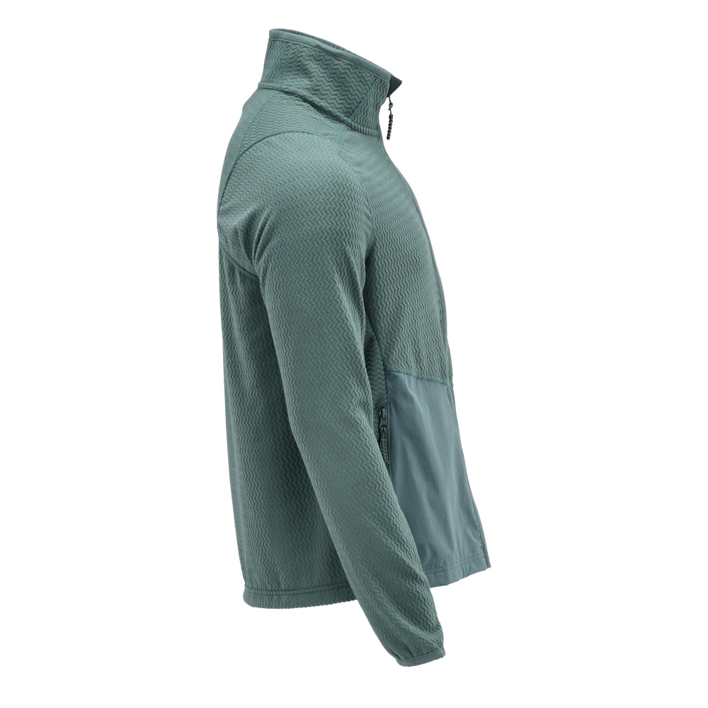 Microfleece Pullover mit Reißverschluss CUSTOMIZED Hell Waldgrün 4XL