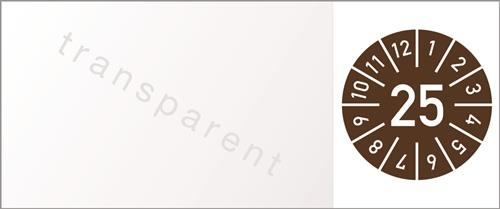 Einjahreskabelprüfplakette B25xL60mm J.2025 m.Monaten Folie