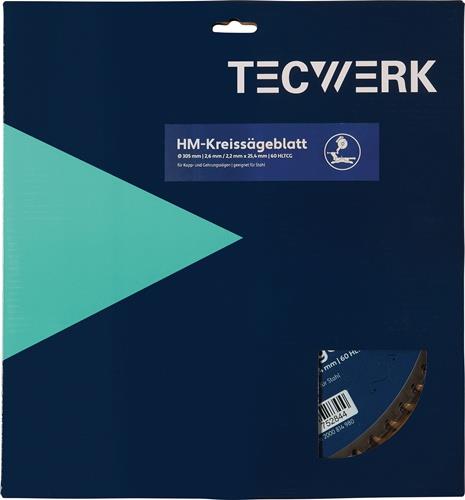 Tisch-/Kappkreissägeblatt AD 305mm Z.60 HLTCG Bohr.25,4mm Schnitt-B.2.6mm