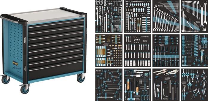 Werkzeugwagen B1133xT642xH1020mm 1000 kg 8 Schubladen 616-teilig 179NXXL-8D/619