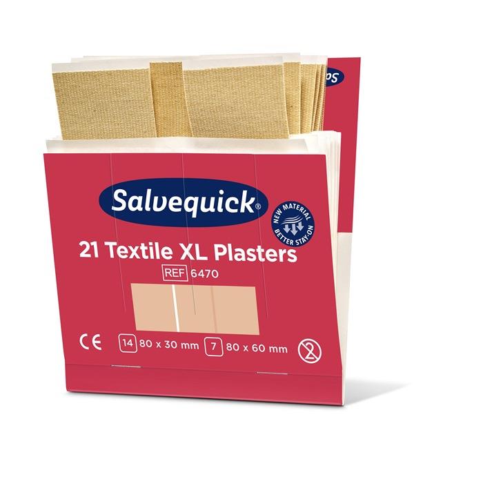 Pflasterstrips Salvequick 6 x 14 St. ca. 8 x 3 cm 6 x 7 St. ca. 8 x 6 cm Textilpflaster extra groß