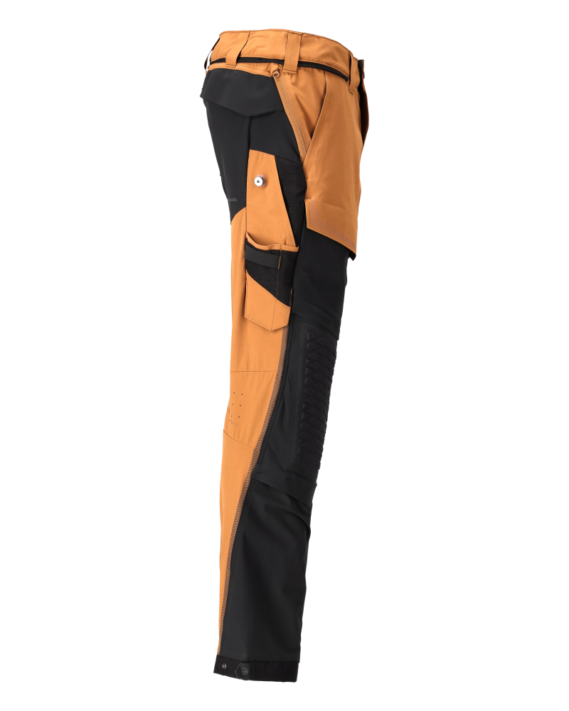Hose mit Knietaschen CUSTOMIZED Nussbraun/Schwarz 76C48