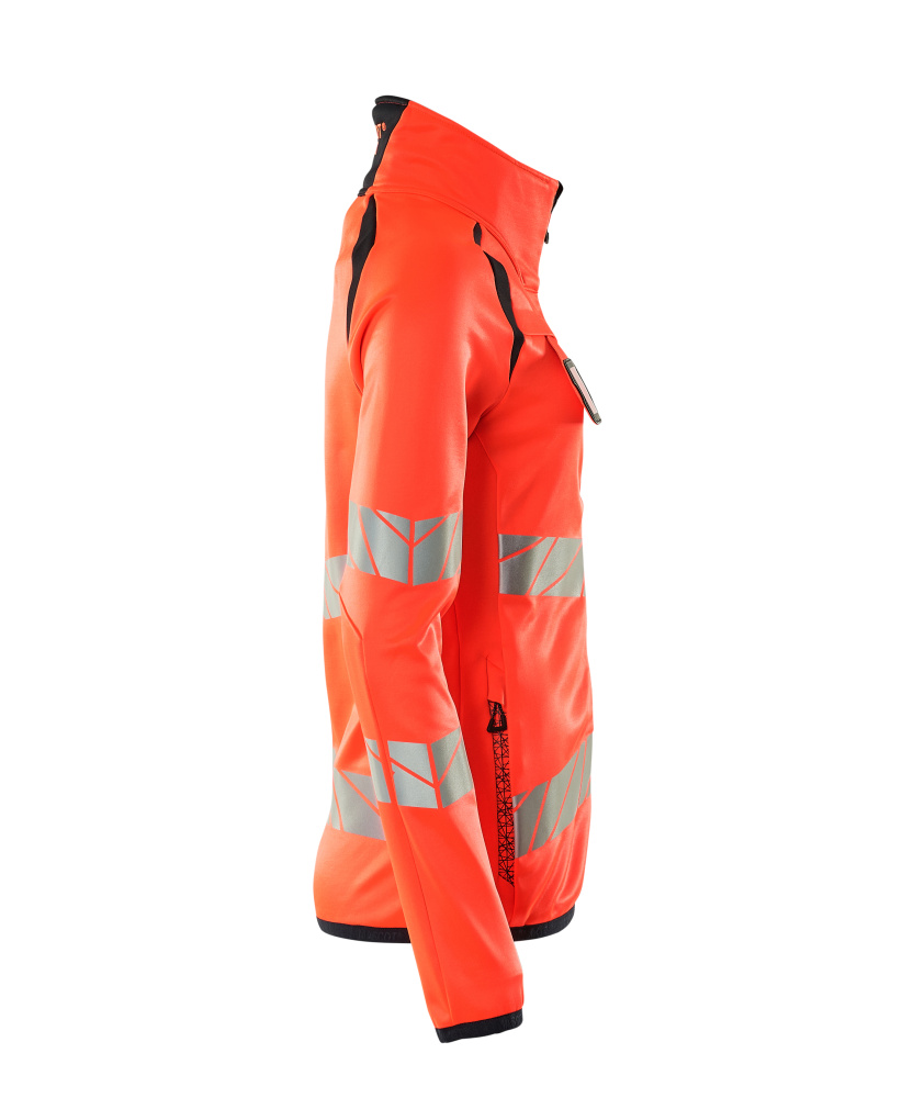 Damen-Passform Fleecejacke ACCELERATE SAFE Hi-vis Rot/Schwarzblau L