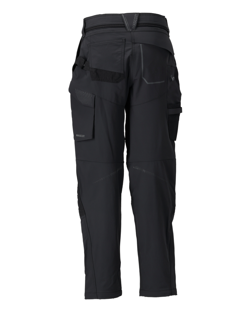 Damen-Passform DIAMOND Hose mit Knietaschen CUSTOMIZED Schwarz 76C42