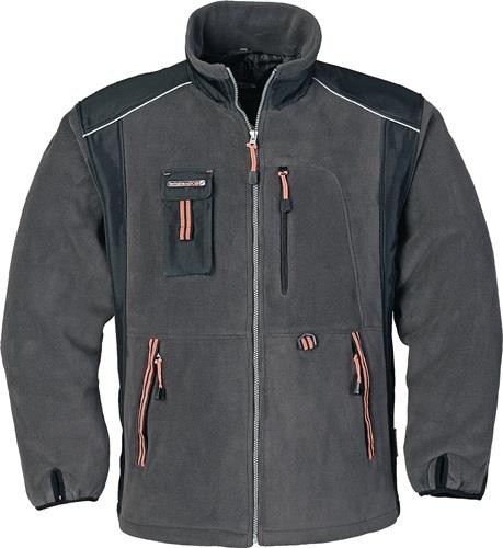 Fleecejacke Gr.L dunkelgrau/schwarz/orange TERRATREND