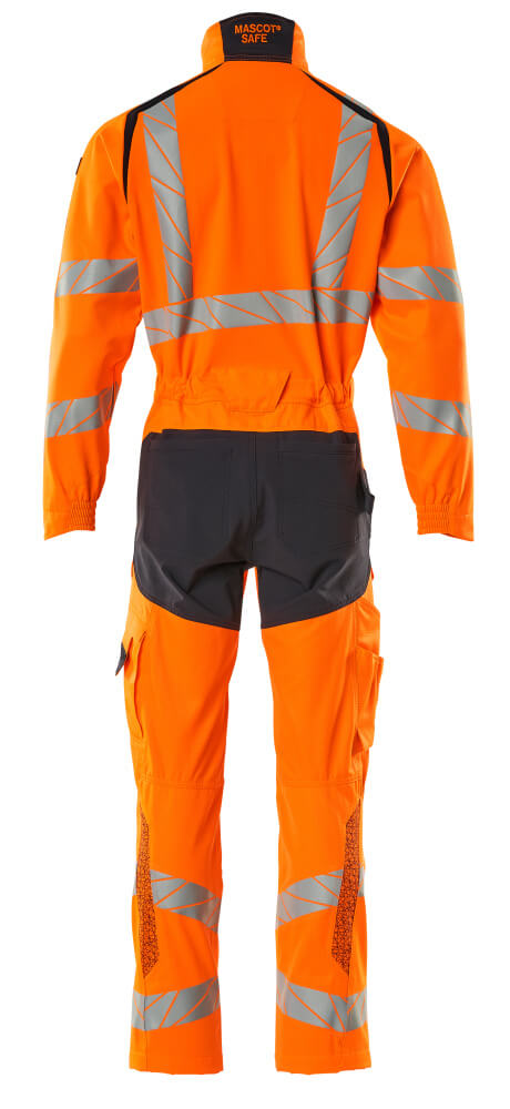 Overall mit Knietaschen ACCELERATE SAFE Hi-vis Orange/Schwarzblau 4XL
