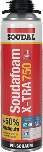 1K-Pistolenschaum SOUDAFOAM X-TRA 750 500 ml B2 grau o.Einw.-Handsch.Dose SOUDAL