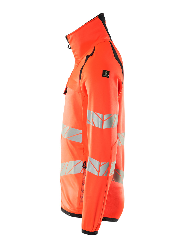 Fleecejacke ACCELERATE SAFE Hi-vis Rot/Schwarzblau L