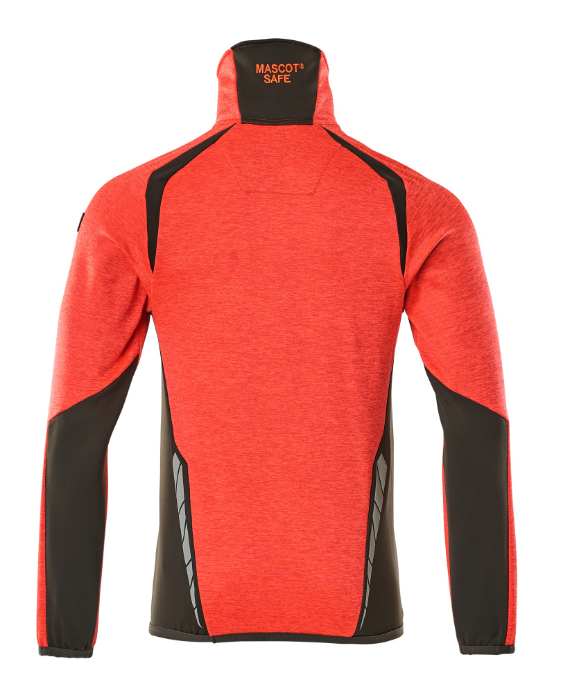 Fleecejacke mit kurzem Reißverschluss ACCELERATE SAFE Hi-vis Rot/Dunkelanthrazit L