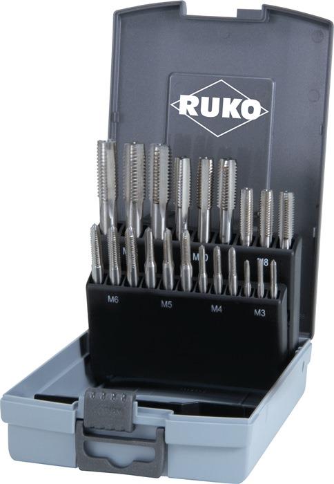 Handgewindebohrersatz DIN 352 M3-M12 21-teilig HSS RUKO