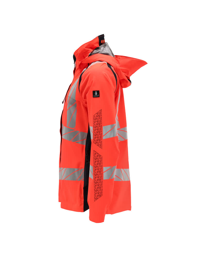 Damen-Passform Hardshelljacke ACCELERATE SAFE Hi-vis Rot/Schwarzblau L