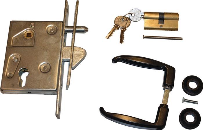 Schiebetürschloss-Set PZ PZ 25/50/72/8 mm verzinkt käntig Stulplänge 210 mm HBS-BETZ