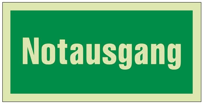 Rettungszeichen BGV A8 L297xB148 mm Notausgang Folie