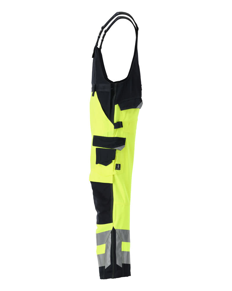 Latzhose mit Knietaschen SAFE SUPREME Hi-vis Gelb/Schwarzblau 82C52