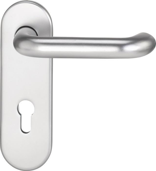 Feuerschutzgarnitur für Türstärke 4065 mm PZ abgerundet DIN links / rechts Drückergarnitur Targa/K FS 103/103 AP Antipanikstift AP-Vollstift