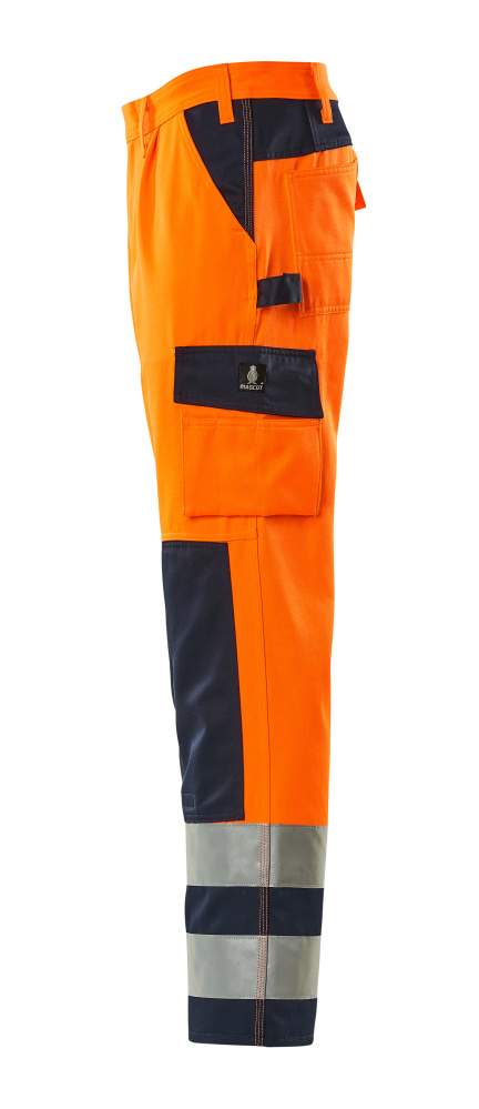 Hose mit Knietaschen SAFE COMPETE Hi-vis Orange/Marine 76C54