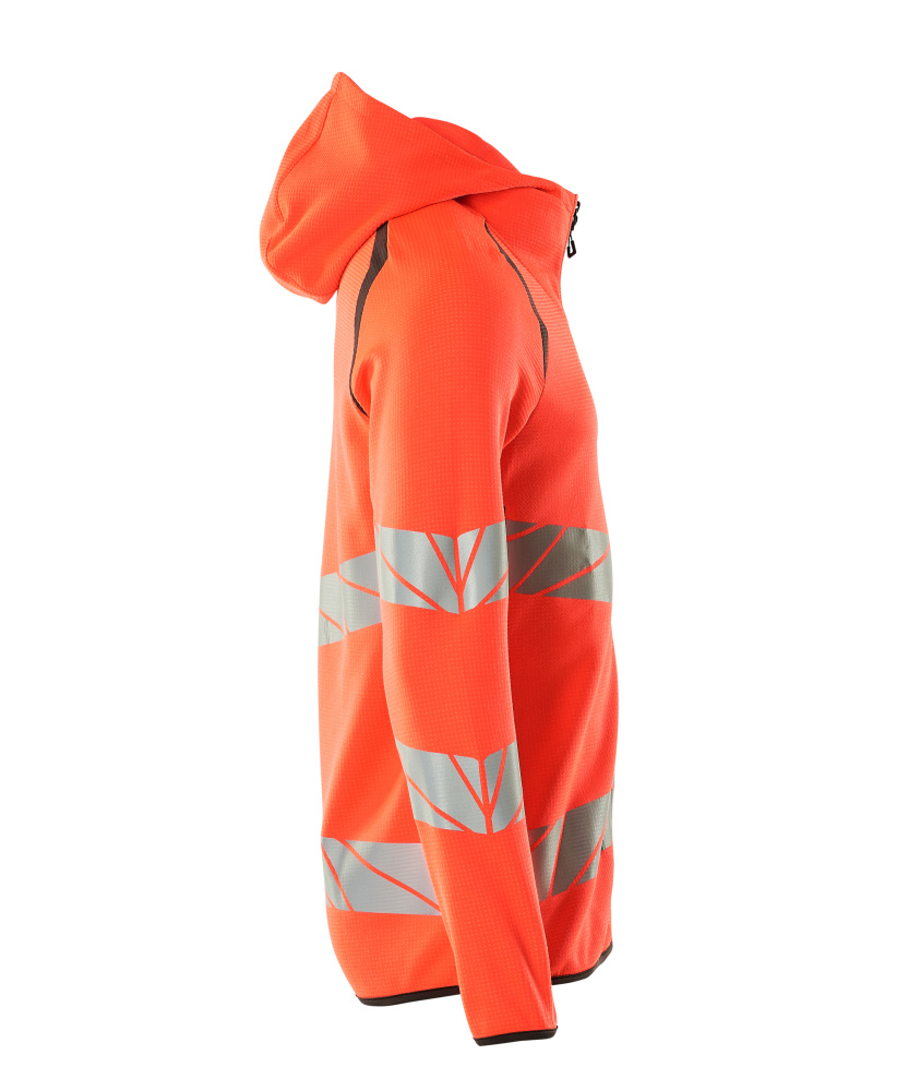 Kapuzenpullover mit Reißverschluss ACCELERATE SAFE Hi-vis Rot/Dunkelanthrazit XS