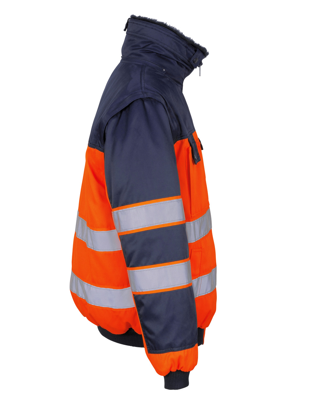 Pilotjacke SAFE IMAGE Hi-vis Orange/Marine XL
