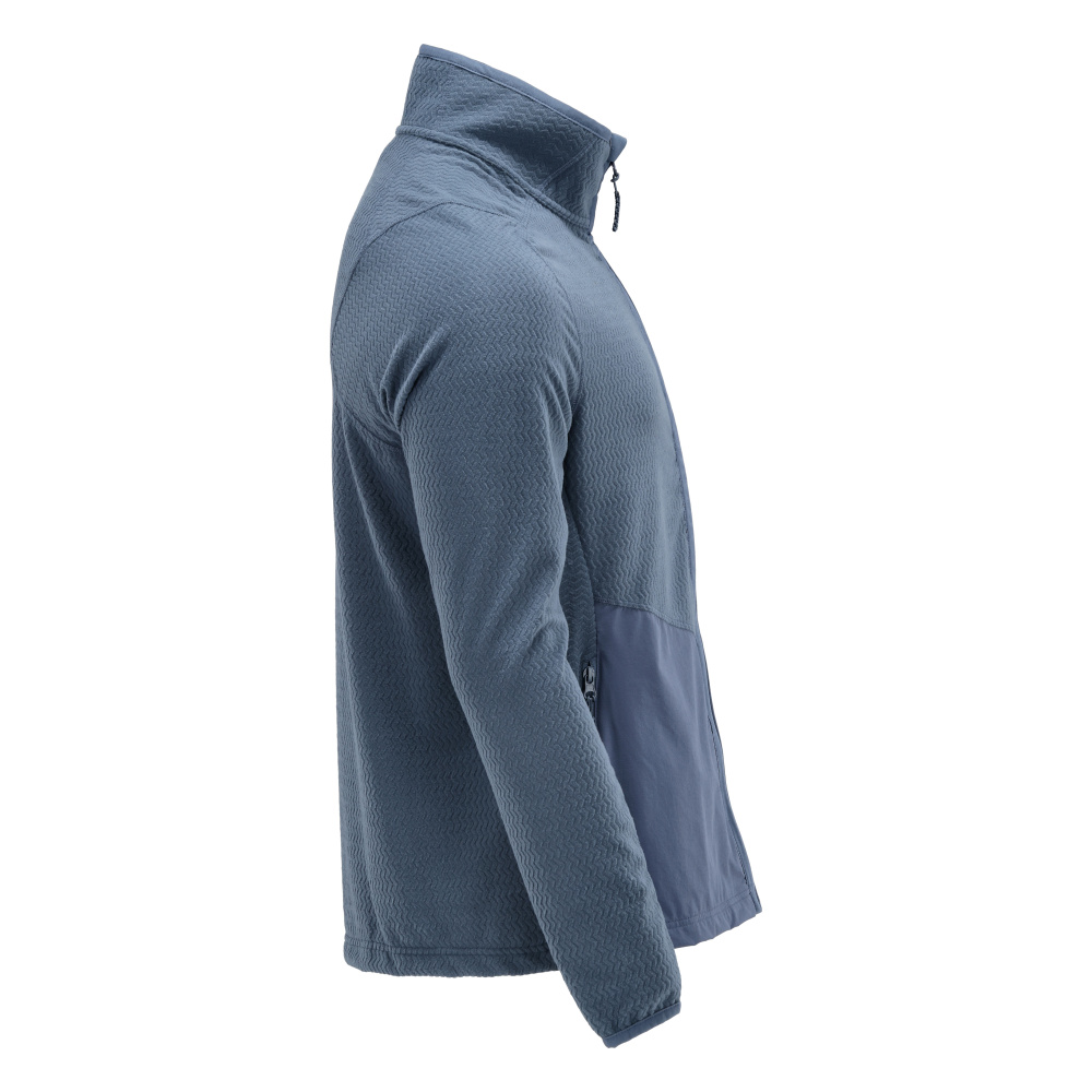 Microfleece Pullover mit Reißverschluss CUSTOMIZED Steinblau 4XL