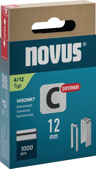 Schmalrückenklammer C Typ 4 1000 St. 12 mm