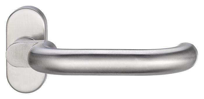 Feuerschutzdrückerlochteil 1430/2133 Edelstahl EST gerade Vierkant 9 mm EDI