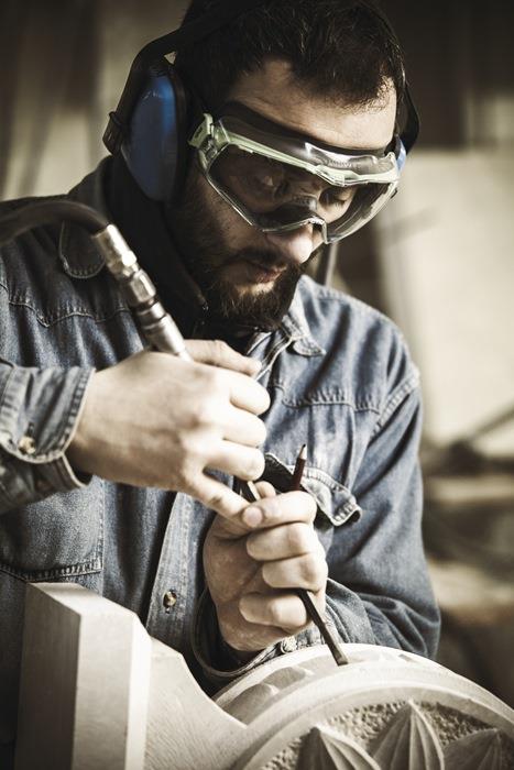 Vollsichtschutzbrille 6x3 EN 166, EN 170 Rahmen gunmetallic/grün, Scheibe klar Polycarbonat UNIVET