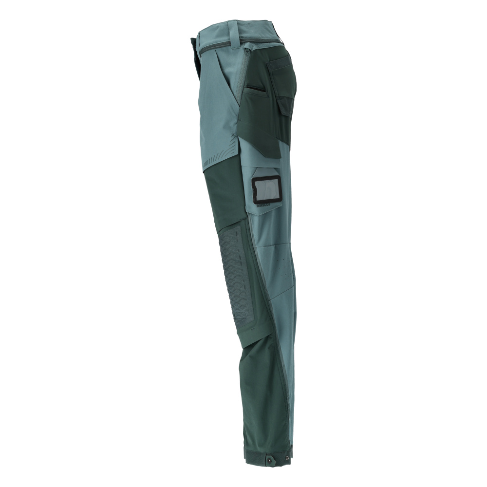 Damen-Passform DIAMOND Hose mit Knietaschen CUSTOMIZED Hell Waldgrün/Waldgrün 82C50