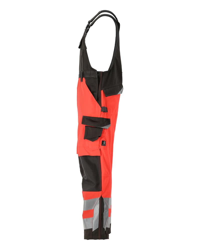 Latzhose mit Knietaschen SAFE SUPREME Hi-vis Rot/Dunkelanthrazit 82C52