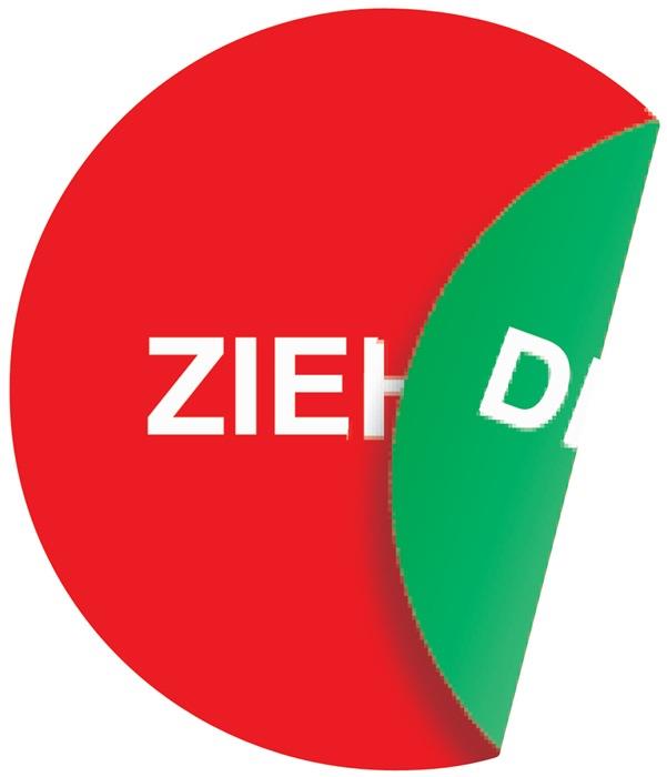 Türaufkleber Ziehen/Drücken Folie selbstklebend 100 mm