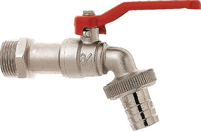 Kugelauslaufventil 1/2 ″ Messing, verchromt 13 mm 1/2 ″ 20,95 mm